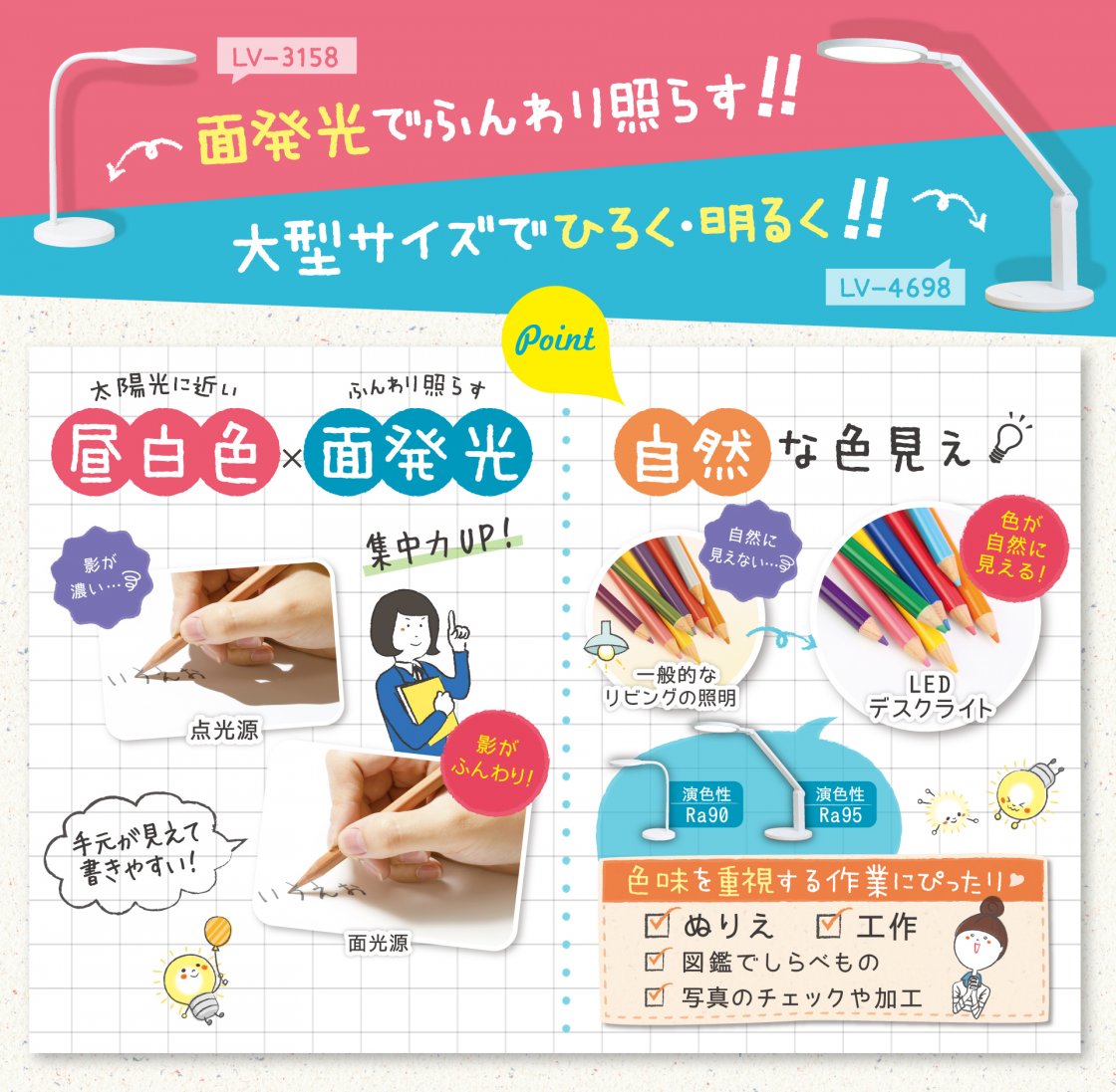 リビガク LEDデスクライト | ソニック | 文具・事務用品メーカー