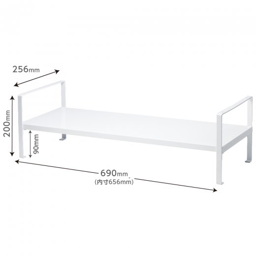 （まとめ）ソニック 机上台2段階高さ調整付690mm 白DA-5927-W〔×5セット〕 机上台 ２段階高さ調整付 幅６９０ｍｍ | ソニック | 文具・事務用品