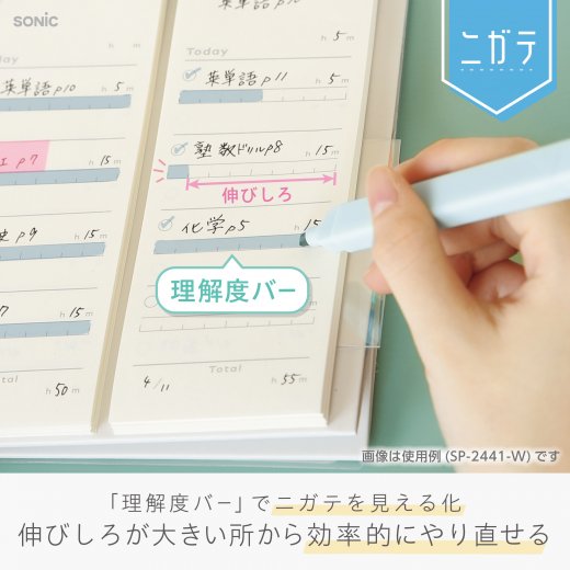 ズボラ勉強 要点チェックリスト 100日分 2連メモ スタンドタイプ