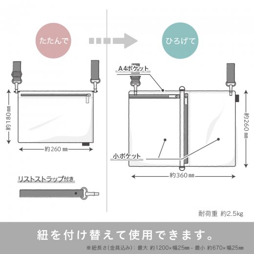 ユートリム ひろがるサコッシュ A4 タブレット収納 | ソニック